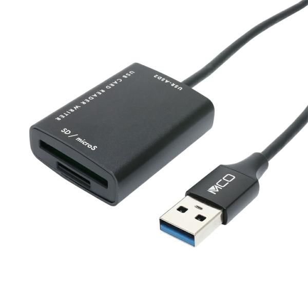 ミヨシ SDカードリーダ・ライタ USB3.2Gen1対応 USB-A 0.7m ブラック USR-...