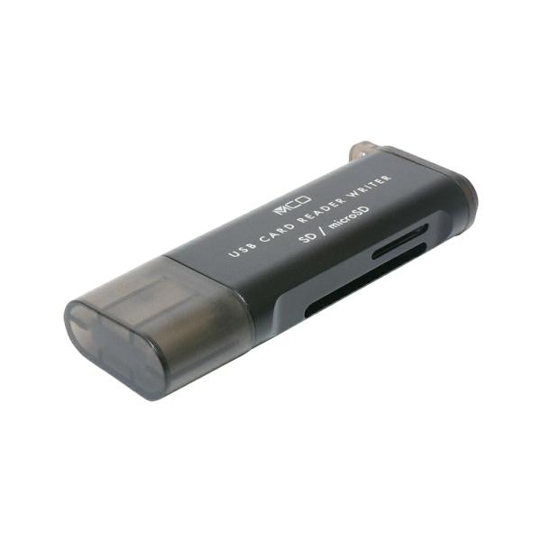 ミヨシ SDカードリーダ・ライタ USB3.2Gen1対応 USB-A コンパクト ブラック USR...