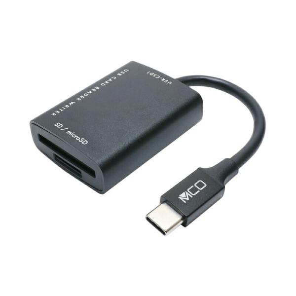 ミヨシ SDカードリーダ・ライタ USB Type-Cコネクタ USB3.2Gen1対応 ブラック ...