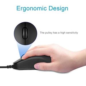 e元素USB有線マウス ミニ型 ノートパソコンのマウス ロジクール光学式3ボタン コンパクト 省エネルギー 持ち運び便利 静音設計 ゲーミングマウスの商品画像
