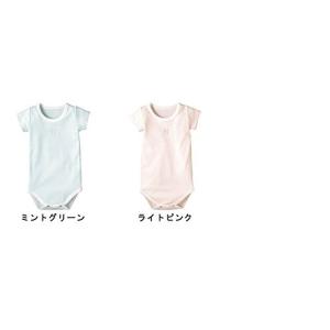 コンビミニ 半袖ボディTシャツ (ミジンボーダー) 70 ライトピンクの商品画像