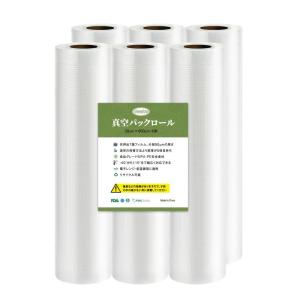 Deefre 真空パックロール 28×600cm×6本 真空パック機専用ロール 真空包装袋 PE+PA安全素材 BPAフリー フードシーラー