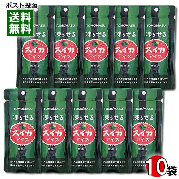 凍らせるスイカアイス 80g×10袋まとめ買いセット 凍らせる果実アイス 友桝飲料 TOMOMASU...