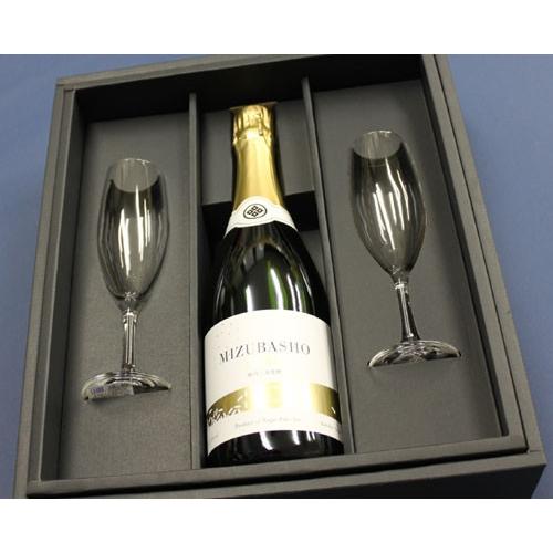 ◆水芭蕉　ピュア　ＭＩＺＵＢＡＳＨＯ　ＰＵＲＥ 　グラス付きギフトボックスセット永井酒造　【メッセー...