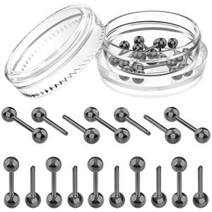 ストレートバーベル 軟骨ピアス ボディピアス 10本セット サージカルステンレスシリーズ , シャフト8mmボール3mm)