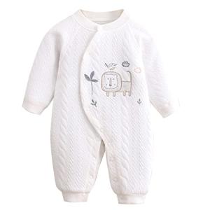 長袖カバーオール ベビー服 1枚入 綿 新生児服 前開きタイプ かわいい 新生児 女の子 赤ちゃん服 ロン