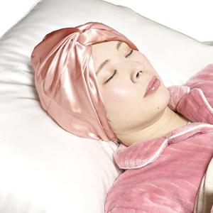 【SILKMONDO】 ナイトキャップ シルク ターバン 被るだけ 【天然シルク100％ ターバン風ナイトキャップ ゴム付きの商品画像
