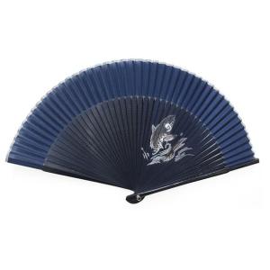 扇子 男持ち短地シルクペンテックス 昇り鯉 22cm