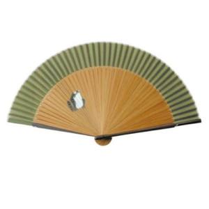 扇子 男持ち短地シルクペンテックス かえる/緑 22cm