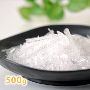 メントールクリスタル 500g （L-メントール メンソール）(手作り石鹸 スプレー お風呂 入浴剤 vape クール 冷感 涼活 ひんやり 薄荷 vape 日本ミツバチ)