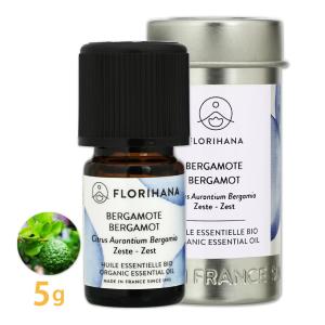 ベルガモット オーガニック 5g（5.78ml）(フロリハナ) (ハンドクリーム作り 香水作り 精油 エッセンシャルオイル アロマオイル アロマテラピー)