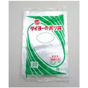 透明 ポリ袋 ポリ規格袋 タイヨーのポリ袋 03 × No,13 100枚入り 幅 260mm × ...