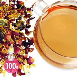 エレガンスローズ 100g （オリジナルブレンドハーブティー）（ローズ ローズヒップ カモミール お茶 茶葉 ノンカフェイン 無添加）（ポストお届け可）