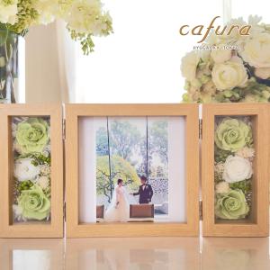 プリザーブドフラワー 写真立て 名入れ フォトフ...の商品画像