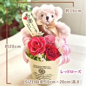 プリザーブドフラワー プレゼント ぬいぐるみ ...の詳細画像1