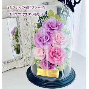 プリザーブドフラワー 仏花 胡蝶蘭 ガラスドー...の詳細画像3