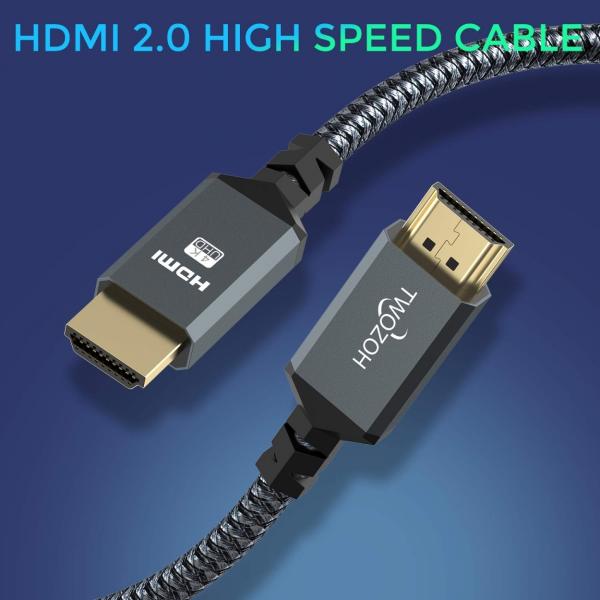 HDMI ケーブル5m  HDMI 2.0 4K/60Hz 2160p 1080p 3D HDCP ...