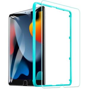 ESR iPad9 強化ガラスフィルム 液晶保護 iPad8(2020)/iPad 7(2019) iPad10.2/iPadAir3/iPadPro10.5 通用 硬度9H 貼り付けガイド枠付属 1枚入り ２枚入り