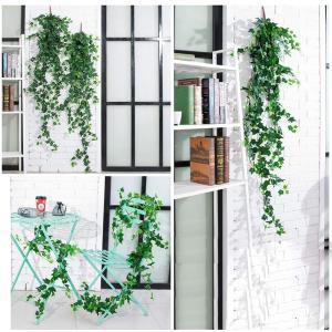 24PCS人工アイビーリーフガーランド 植物つるアイビーガーランド 結婚式 家庭菜園 庭 オフィス 結婚式の壁の装飾用の人工吊り葉 ガーランド（2.1m * 24PCS）
