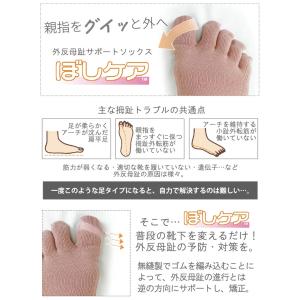 【日本製】 ぼしケア 外反母趾対策 5本指ソッ...の詳細画像3