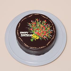 花束の チョコレートクリーム デコレーション 5号 3~5人用 花 チョコレート ケーキ チョコ プレゼント 誕生日 バースデー 記念日