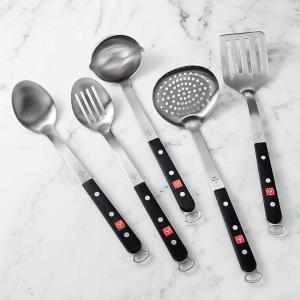 ヴォストフ ステンレス ユーテンシル 調理器具 5点セット スキマー スプーン スパチュラ レードル 穴あき おたま Wusthof 5-Piece