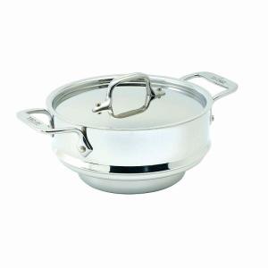 オールクラッド ステンレス製 蓋付スチーマー インサート All-Clad Stainless All-Purpose Steamer with Li｜cakmkt