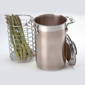 オールクラッド アスパラガスや野菜をゆでる鍋 ポット スチーマーバスケット付 パスタも茹でる All-Clad Stainless Asparagus｜cakmkt