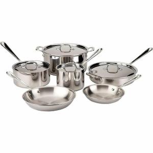 オールクラッド ステンレス鍋10点セット All-Clad 501853 Stainless Steel 10-Piece Cookware Set｜cakmkt