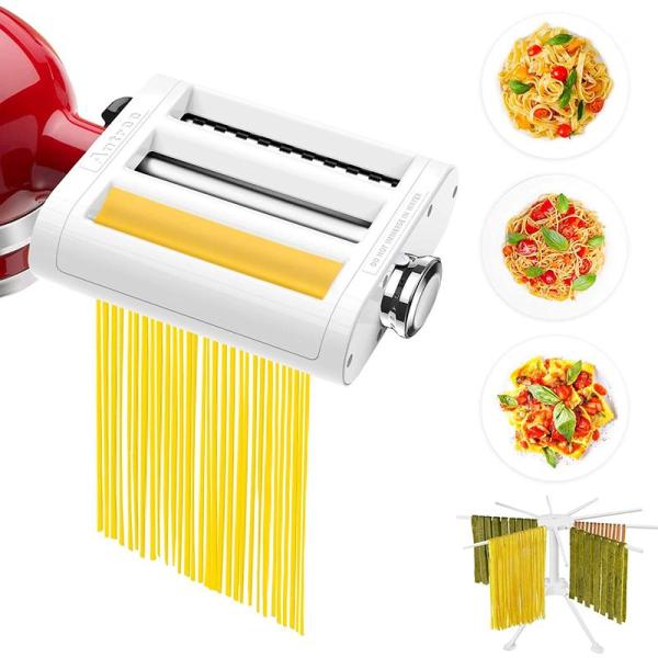 キッチンエイド スタンドミキサー用 3 in 1 パスタローラー＆カッター ドライラックセット フェ...