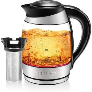 ボダム　bodum ガラス　ケトル　電気　ケトル Amazon | Bodum 電気ケトル 1L Bistro Electric Water Kettle, double