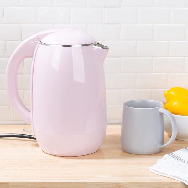 電気ケトル 1.8L 触れても熱くない 内ステンレス 自動オフ Electric Kettle Au...