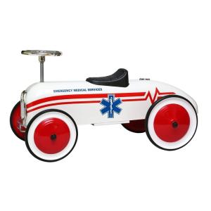 【組立要】乗用玩具 おもちゃ 赤ちゃん お祝い 入学式 入園 おすすめ モルガン・サイクルレトロスタイル・EMS救急車子供 白 Morgan Cycl