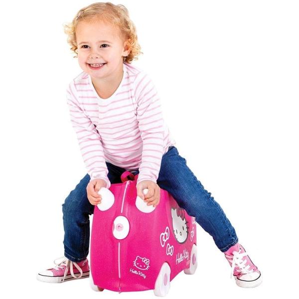 トランキ 子供用スーツケース ハローキティー ピンク 乗って遊べる 座れる 機内持ち込み おもちゃ箱...