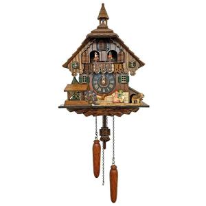 ドイツ森の時計 クォーツ式山小屋鳩時計 木こりの休憩487QMT : 鳩時計
