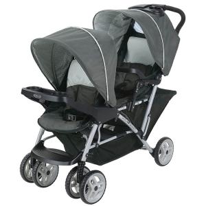 ベビーカー タンデム 双子用 前後 二人乗り Graco DuoGlider Click Connect Stroller, Glacier【代引不可