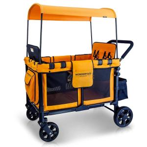ワゴン ベビーカー 4人用 最大一人15kg シート取り外し可 日よけ付 屋根 キャノピー WONDERFOLD W4 4 Seater Multi-