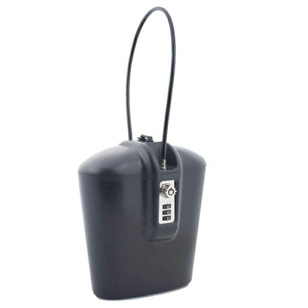 ポータブル セーフボックス ロックボックス ミニ金庫 スチールケーブル ダイヤル式 丸鍵 防錆 耐衝...