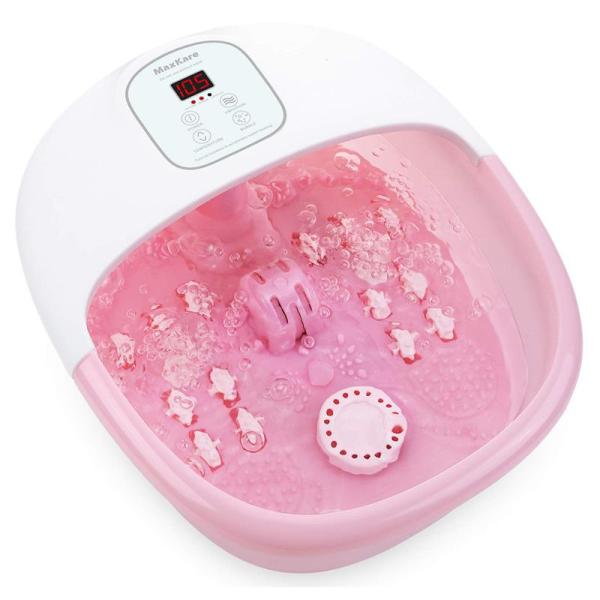 フットバス 足湯 温度調節 ローラー バブル フットスパ Foot Bath Massager wi...