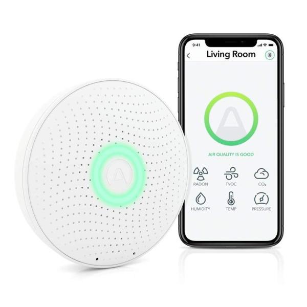 空気質モニター ラドン 大気質 エアー チェック 湿度 温度 気圧 酸素 Airthings Wav...