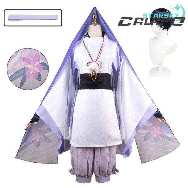 原神 げんしん genshin スカラマシュ 散兵 神意PV 狩衣 風　コスプレ衣装 　ウィッグ コ...