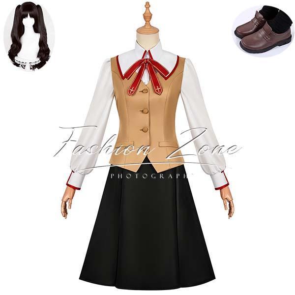◆Fate/stay night 風 遠坂凛 制服 コスプレ衣装 ウィッグ 靴 cosplay ハロ...