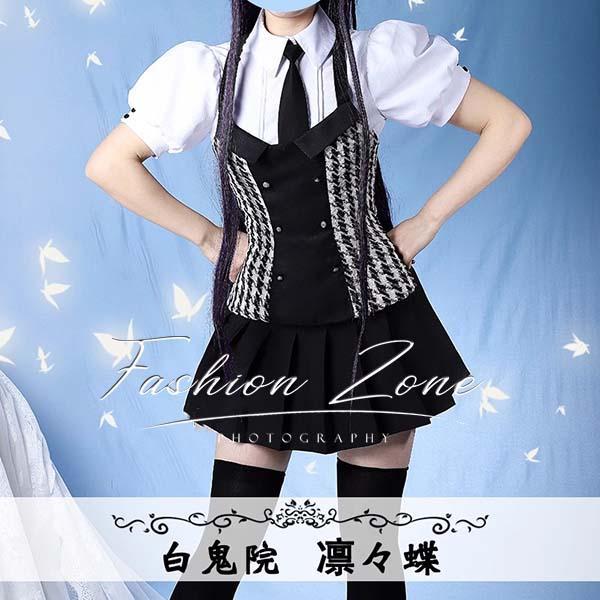 ◆妖狐×僕SS 風 白鬼院 凜々蝶 JK制服 コスプレ衣装 ウィッグ 靴 cosplay ハロウィン...