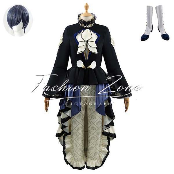 ◆黒執事 風 シエル・ファントムハイヴ カキ 牡蠣イメージ テーマ コスプレ衣装 ウィッグ 靴 co...