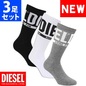 【SALE 30%OFF】ディーゼル メンズ 靴下 3足セット ビックロゴ クルーソックス DIESEL 00sayj-0qatv-e3843｜オズの魔法