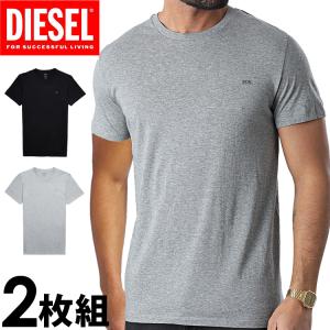 【SALE 30%OFF】ディーゼル メンズ コットン クルーネック 半袖 Tシャツ 2枚セット コットン100％ ロゴ S M L XL XXL DIESEL a05427-0ldas-e4084