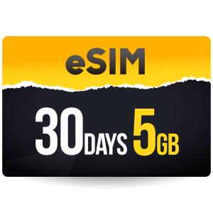 プリペイドSIMカード eSIMプリペイド 30日5GBプラン[Mプラン]