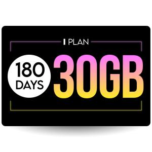プリペイドSIMカード 180日30GBプラン[Iプラン] 長期格安プラン