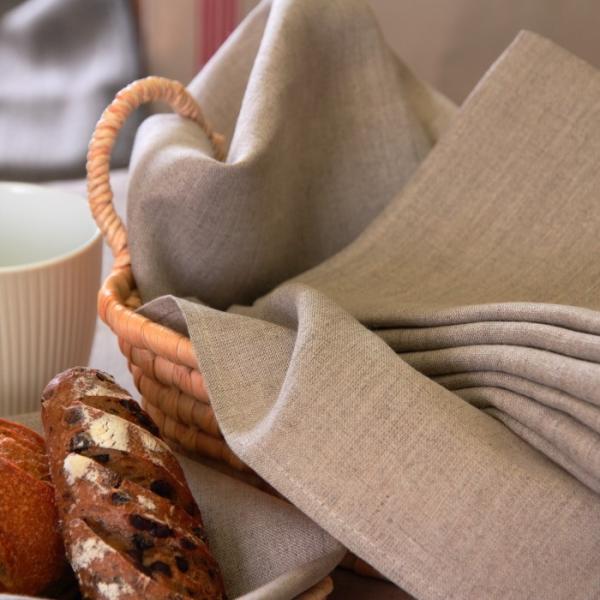 CALIENTE リトアニア リネン 麻 100％ カルボ L キッチンクロス フェイスタオル クロ...