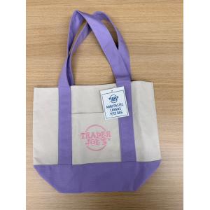 【2025春限定色】TRADER JOE'S トレーダージョーズ トレジョ ミニトートバッグ エコバッグ 手提げバッグ ECO BAG 紫 PURPLE